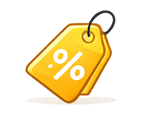 Best price tag icon representing affordable fashion and value for money