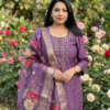 women fancy cotton blend kurta set with dupatta outdoor garden photoshoot ethnic wear salwar suit for women
