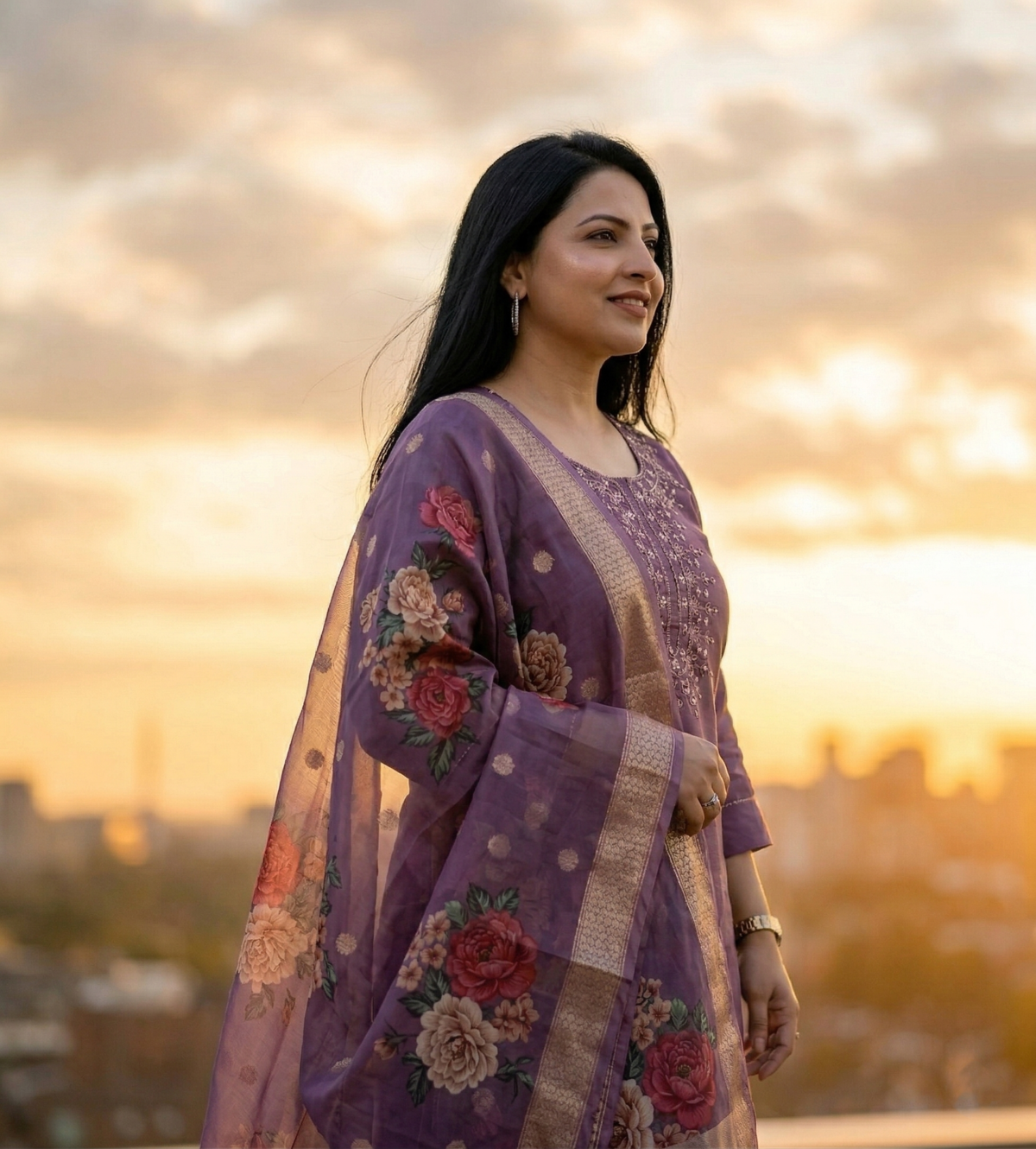 women ethnic kurta set with dupatta festive ethnic wear salwar suit traditional outfit cotton blend kurti set